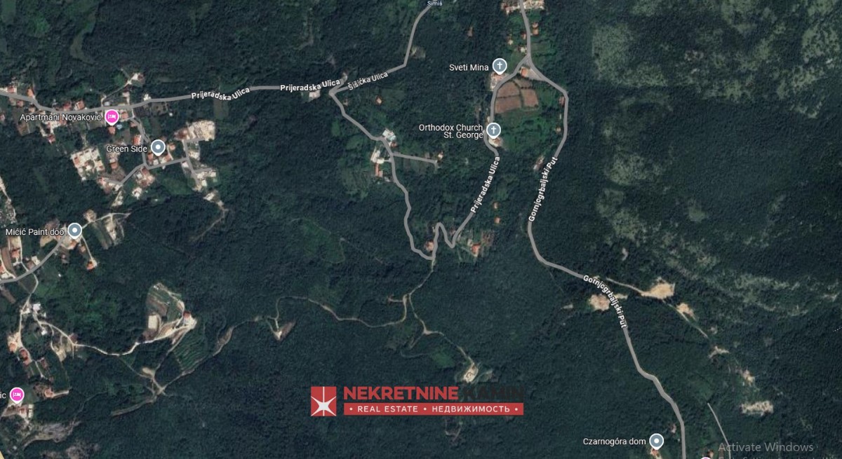 Povoljan plac od 662 m² sa pogledom na more, Prijeradi, Grbalj